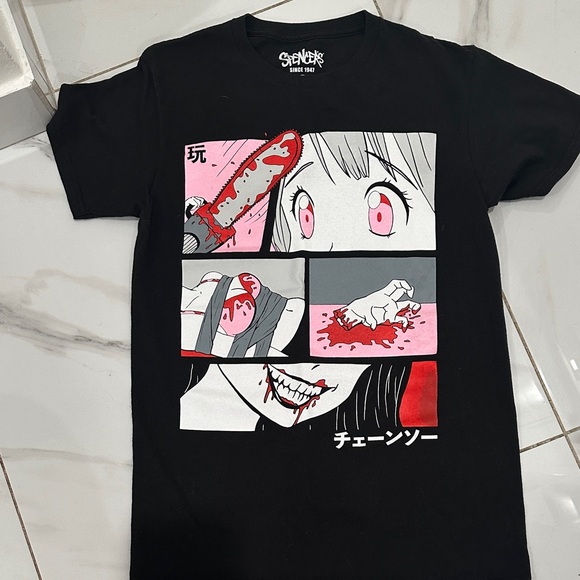 Spencer's Black and Pink Graphic Tee - Picture 1 of 3